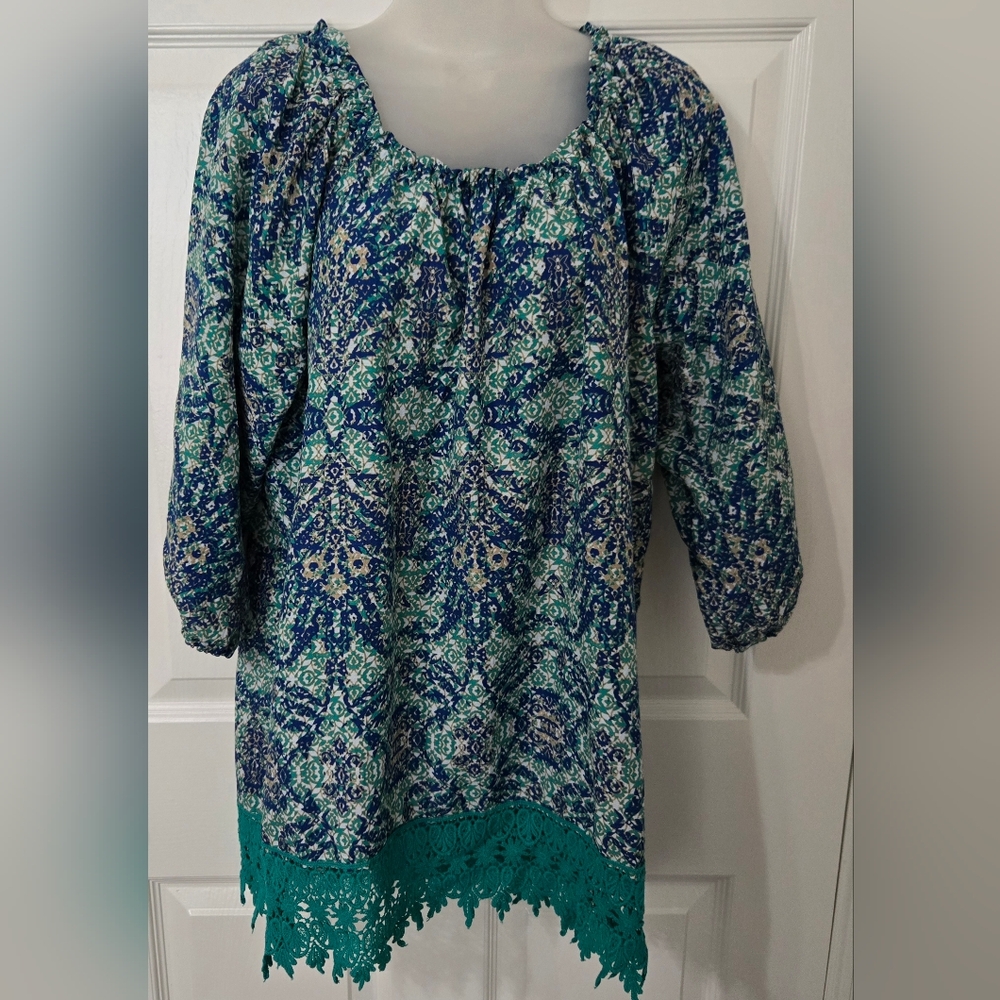 Ladies Westbound Peasant Top Sz Large Euc